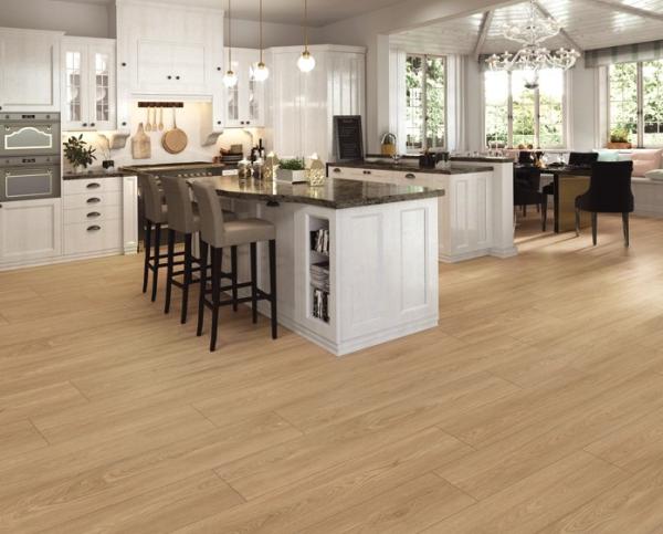 Yellow Brown Wooden Porcelain Floor Strips 200x1200mm