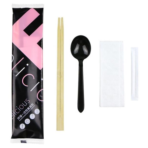 Disposable Cutlery Pack with Polylactic Acid Fork Spoon and Customized Napkin