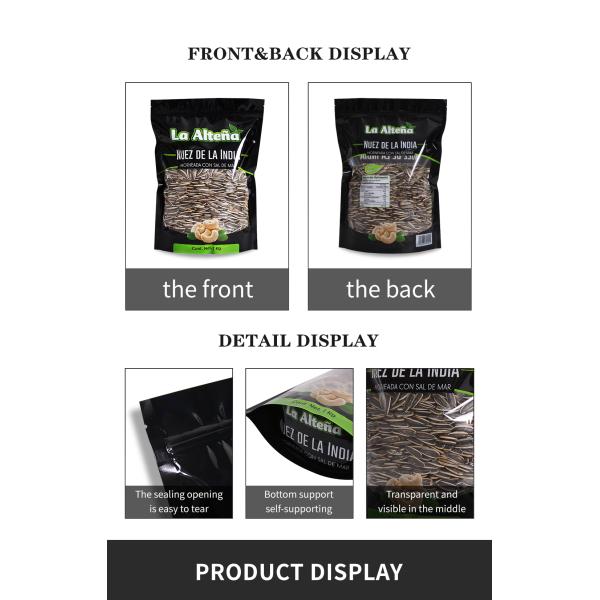 500г 1кг Zipper Сухие фрукты Стоять вверх мешок для орехов Семена арахисовых дыни