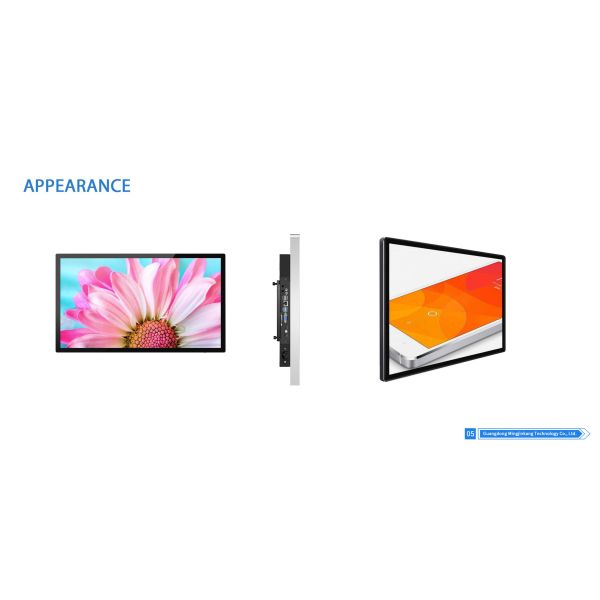 High Definition 55 Inch LCD Digital Signage Wall-Mounted Interactive Infrared Touch Screen Animation for Elevator Advertising