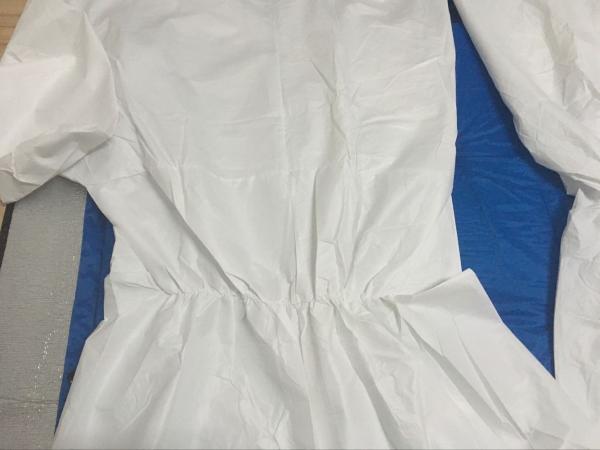 Disposable microporous industry coverall with flap,PP or SMS non-woven,white protecitve coverall against oil