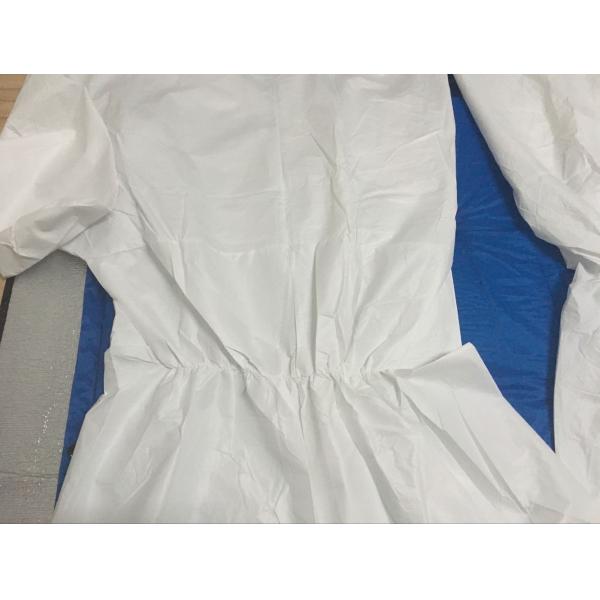 Disposable microporous industry coverall with flap,PP or SMS non-woven,white protecitve coverall against oil