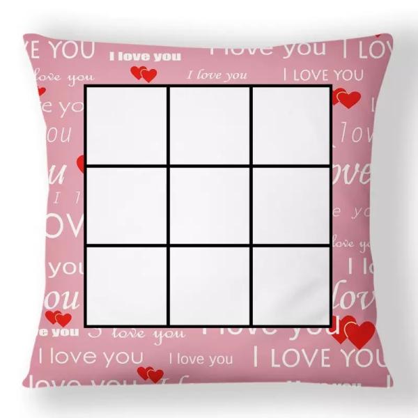 Housses de coussin vierges pour sublimation, imprimables, en forme de cœur, pour la Saint-Valentin