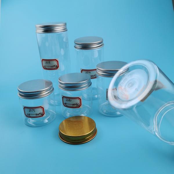 120ml 200ml 250ml 500ml Clear Plastic Pet Jar With Aluminum Lid  Food Grade