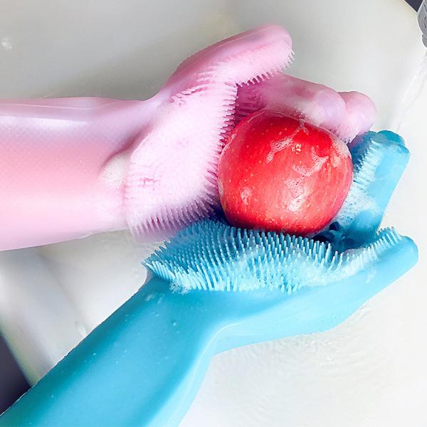 Gants multifonctionnels de silicone d'épurateur de salle de bains réutilisables pour la cuisine