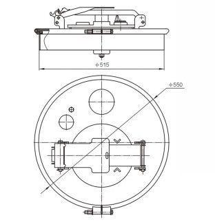 C801tb-500 Carbon Steel Tank Manhole Cover for Tanker Truck Trailers
