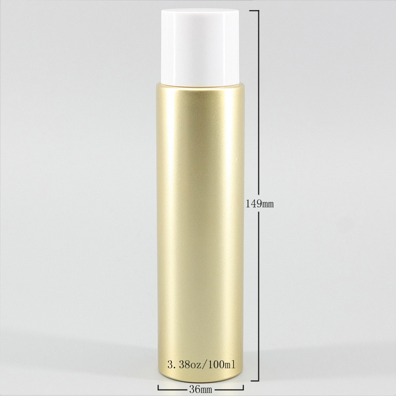 Бутылка ровного ЛЮБИМЦА 3.38oz золота цилиндра 24mm пластиковая
