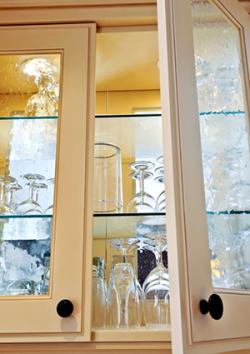 Tinted Custom Cabinet Doors Glass , Clear Decorative Glass Inserts For Cabinet Doors
