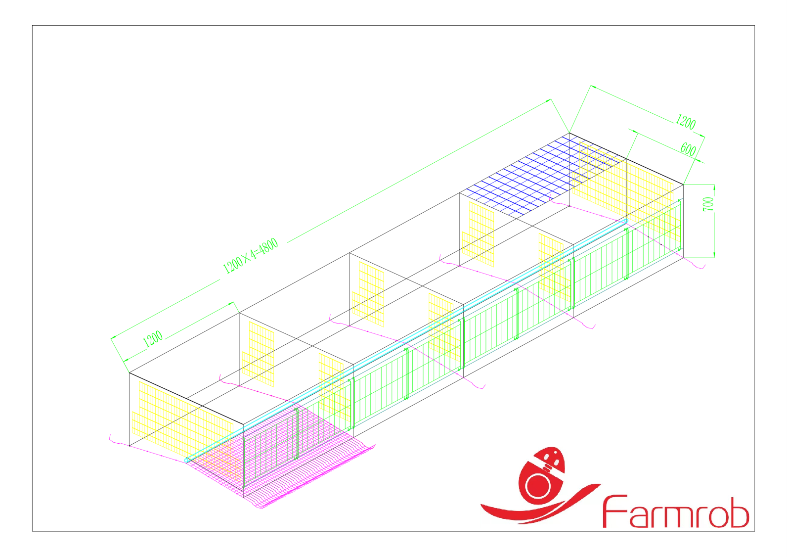 Mg-Al-Zn Alloy Poultry Battery Cage System 3 Tier Большое расстояние между разведчиками