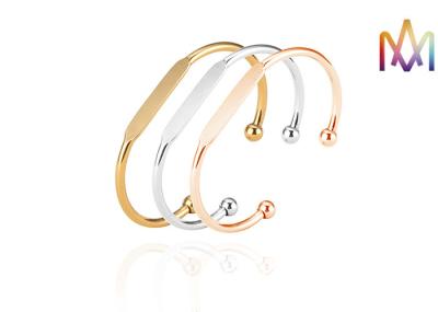 Bracelete liso de bronze contínuo do punho
