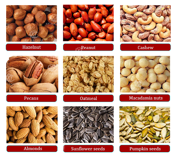 SUS304 Continuous Nuts Roaster Cashew Nut Japanese Peanut Roasting Machine with PLC Control for Commercial Use