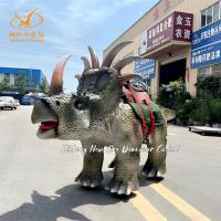 Electric Animatronic Dinosaur Ride for Kids with Lights and Music