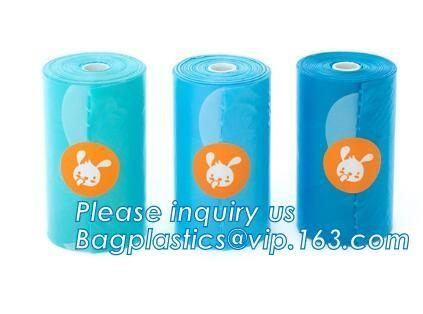 30 Count star seal leak proof corn starch made compostable custom dog poop bags, Recycled plastic dog poop bag / biodegr