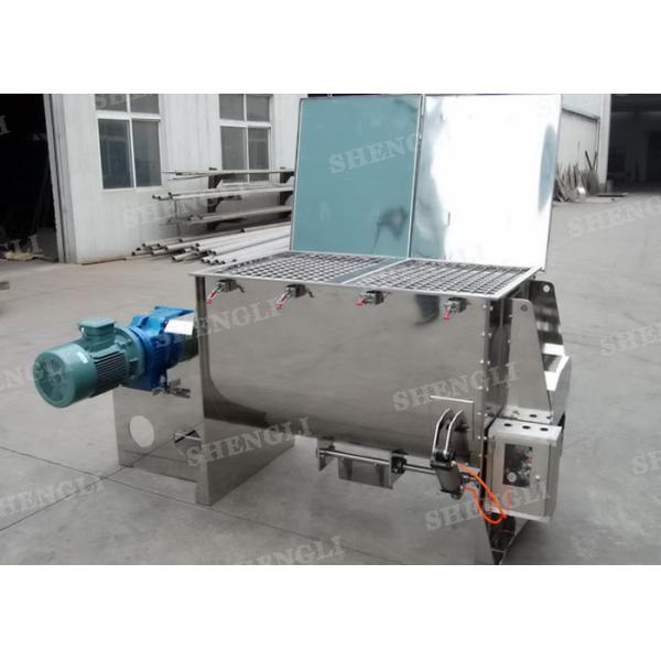 Mild Steel Powder Ribbon Blender Blender For Powdery / Rice Flour CE Certificate
