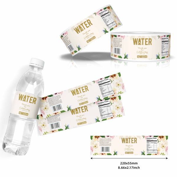 Custom Vinyl Sticker for Beverage Bottle Clear Transparent Label