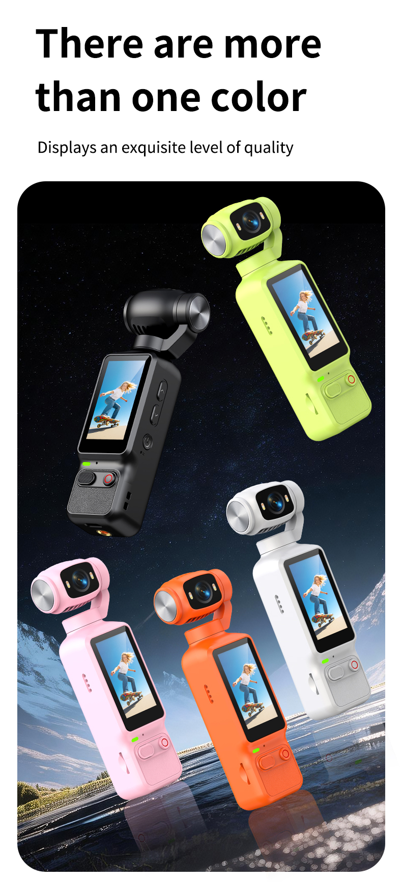 Bulk Mix Color Orders Supported OEM Laser Engrave Logo Red One Tap Record Button 1.97 Inch Screen Multi Mode Shooting