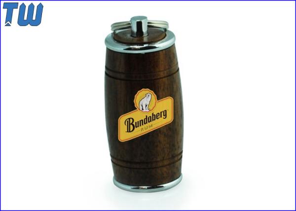 8GB Drive USB Memory Storage Device Cool Wine Barrel Wooden Material