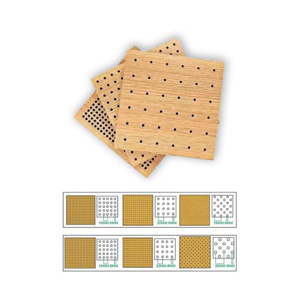 Perforated Acoustic Panels 1220x2440mm Echo Reducing Sound Absorption for Home Theater
