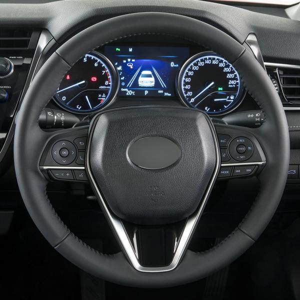 Customize Hand Sewing Steering Wheel Wrap Cover for Toyota Camry 2002 2003 2004 2005 2006 2007 2008 2009-2017 2018 2019