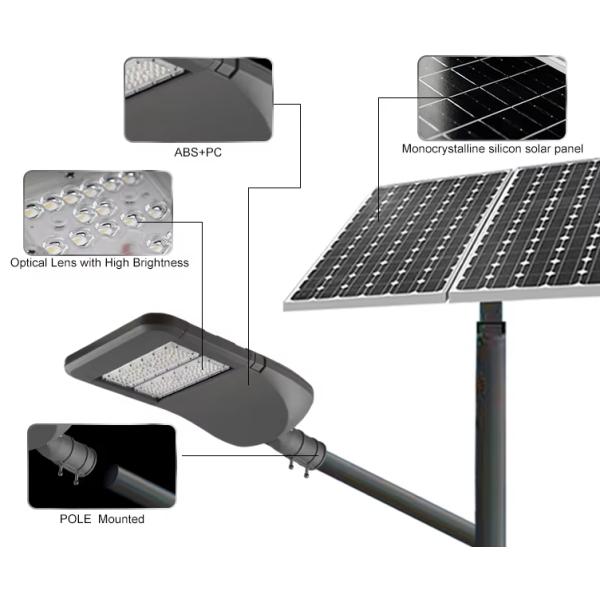Outdoor IP65 Waterproof 50 W Solar Street Lamp Spilt Solar Street Light