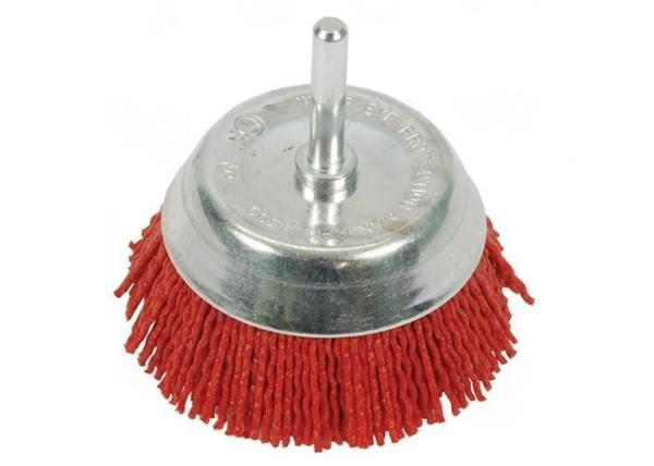 75mm Grey Abrasive Cup Nylon Drill Brush with Shank Grit 240 for Removal Rust Paint