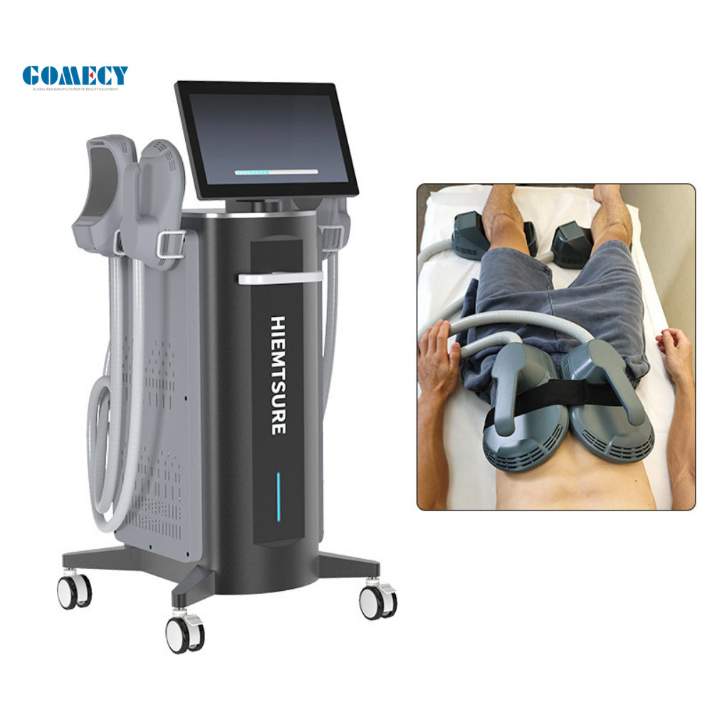 GOMECY 4 Handles HIEMT RF Muscle Toning Machine for Abdomen Waist Glutes Arms and Legs Body Shaping