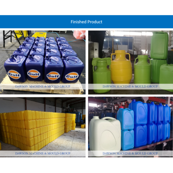 Hydraulic servo motor extrusion blow molding machine producing 20 liters HDPE plastic jerrycan oil bottle single station