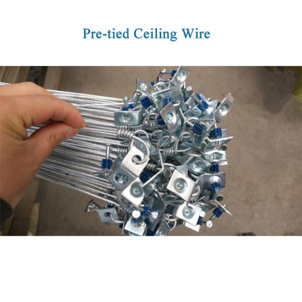 12 Gauge 12 feet Acoustical Pre Tied Ceiling Wire attached a 1-1/4 pin and 135° Clip