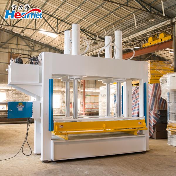 100T Max Pressure Cold Press Machine with Four-Cylinder Synchronized Pressure and 1300*900mm Work Platen for Wood and Plastic Doors