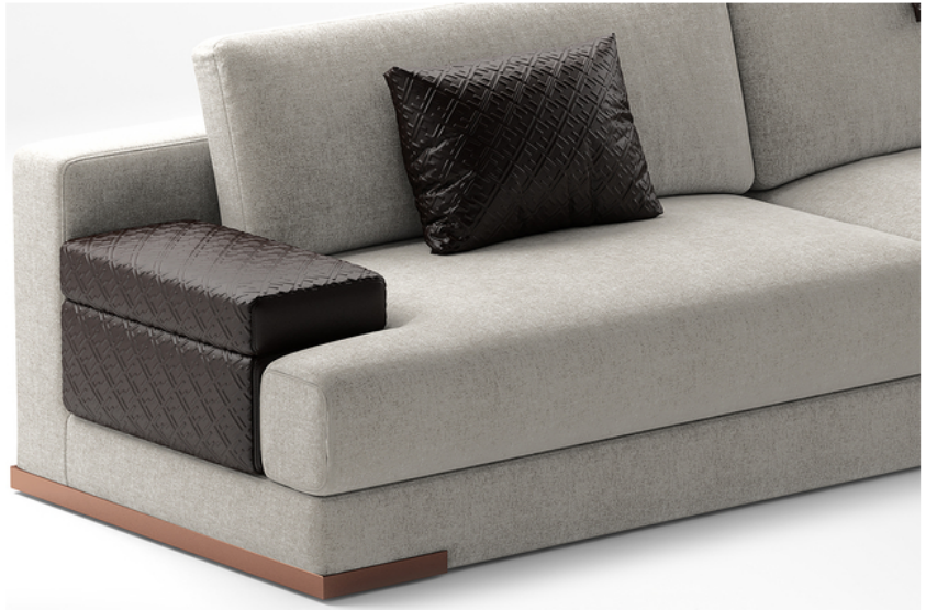 Italian Modern Cloth Upholstered Sofa Set Luxury Living Room Furniture Sets