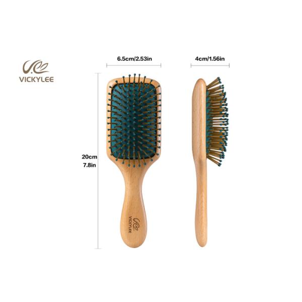 Anti Static Air Bag 7.8 Inch Wooden Handle Hair Brush