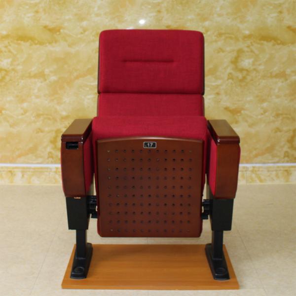 Folding Theatre Cinema Hall Chairs With 500mm Backrest Sponge Anti Electrostatic