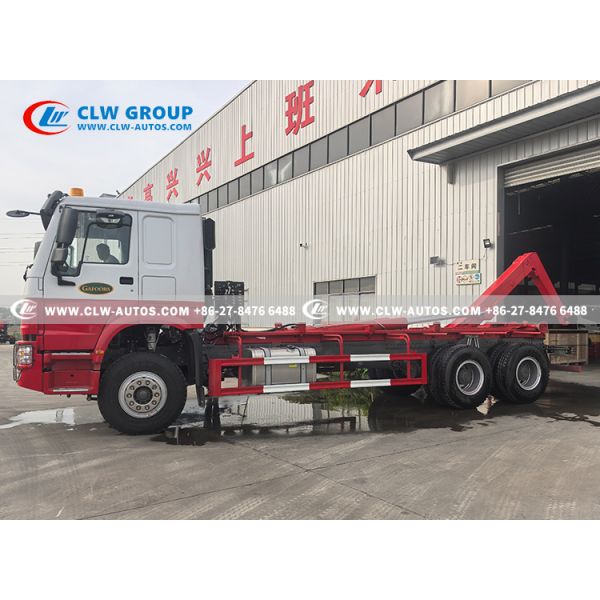 Sinotruk HOWO RHD 6x4 25-Ton Hydraulic Hook Lift Truck with Weichai 400HP Engine and RHD HW76 Cabin