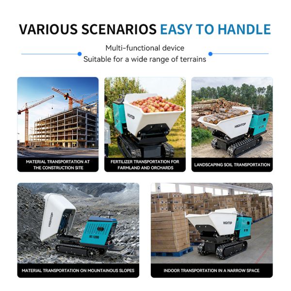 HT1200 Mini Crawler Dumper with 13.5HP Engine
