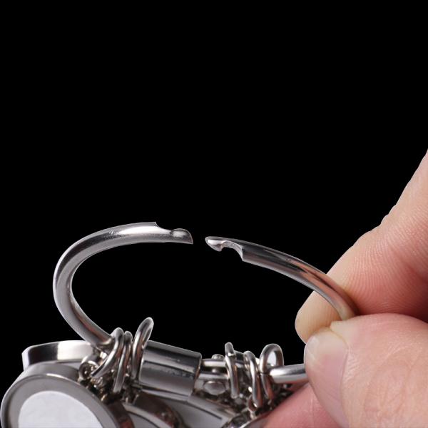 Llaveros de regalo promocionales personalizados Diseño en blanco Amuletos de sublimación Juego de llaveros con 3 etiquetas