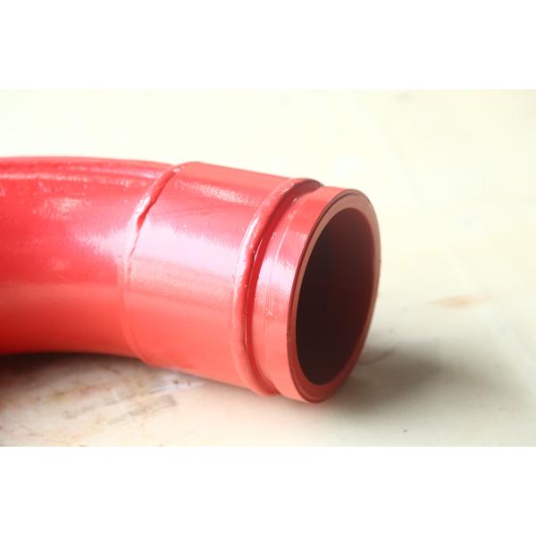 Red Orange White Color elbow Pipe 125*R275-90+80 for concrete pump truck
