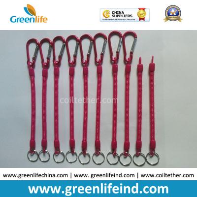 Customized Size and Red color 4'' to 40'' Multi-purpose Utilities Plier Coiled Lanyards