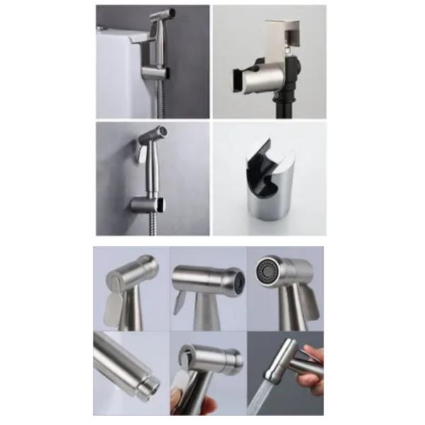 Acier inoxydable Portable Bidet réglable contrôle de la pression de l'eau Spray de toilette à main