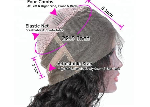 Glueless Full Lace Human Hair Wigs , Water Wave Real Human Hair Full Lace Wigs