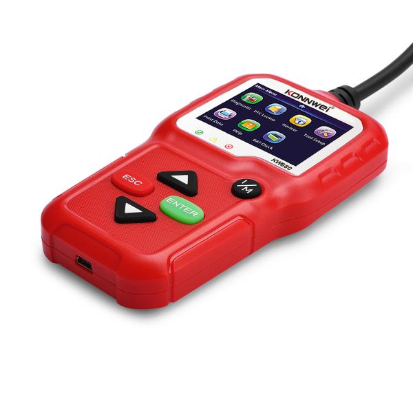 Auto Diagnostic Tool For 12V Trucks Cars Engine Scanner For OBDII Cars KW680