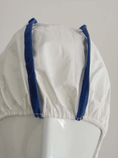Sf Microporous Film Sms White Protective Coverall Bound Seams Taped Disposable