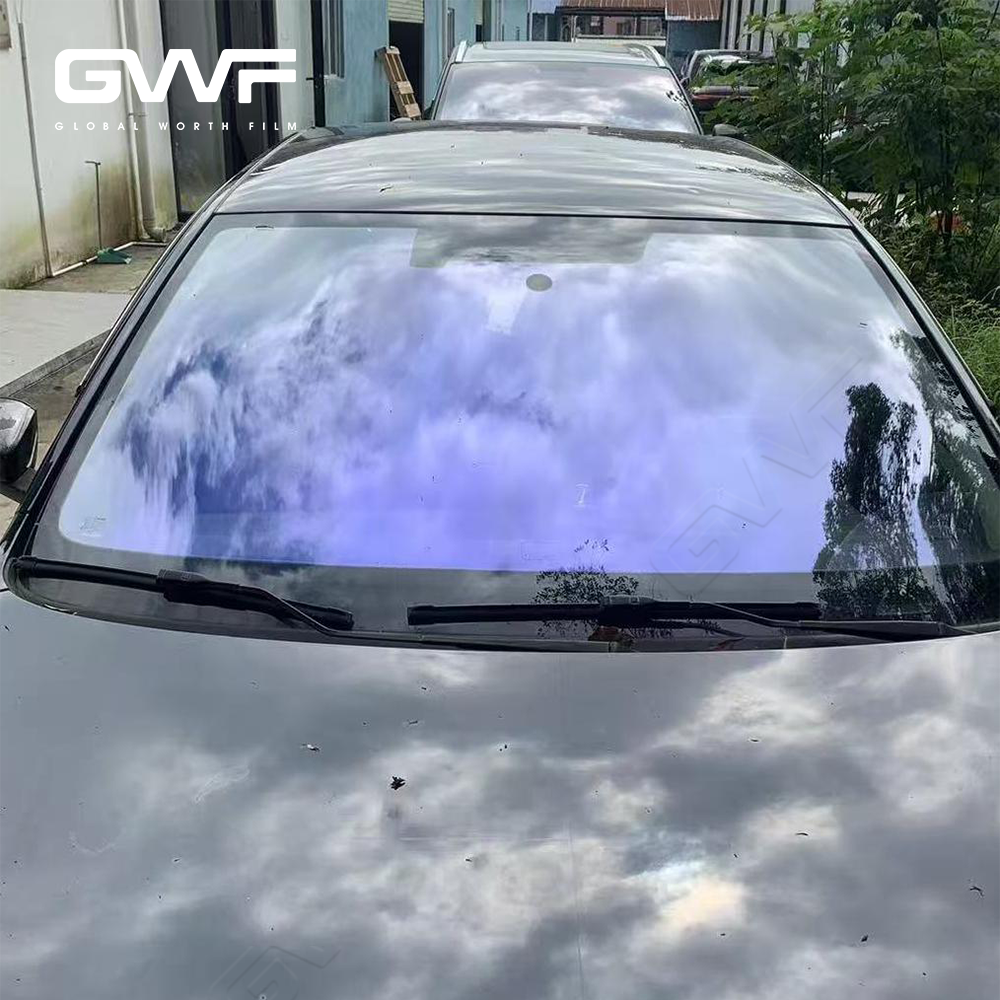 Photochromic Chameleon Window Tint Film Roll Heat Rejection Blue Purple