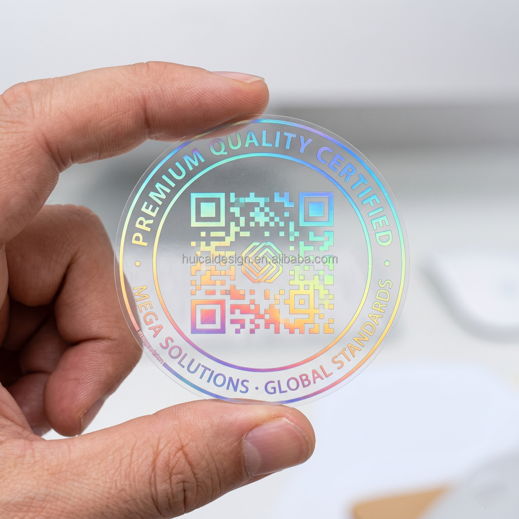 Manufacturer Custom Waterproof Hologram Label Round Sticker logo Stickers