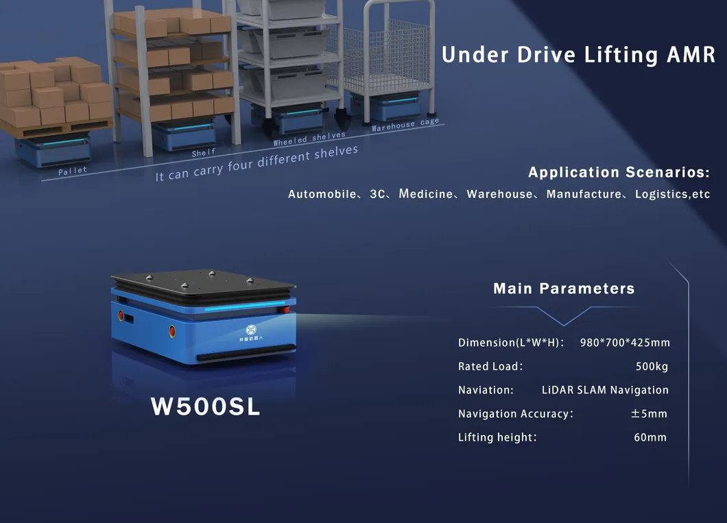 Best Selling Autonomous Delivery Vehicle Agv Robot for Warehouse and Logistic with CE