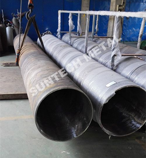 UNS N04400 Nickle Alloy and Carbon Steel Clad Pipe For Chemical Process Equipment