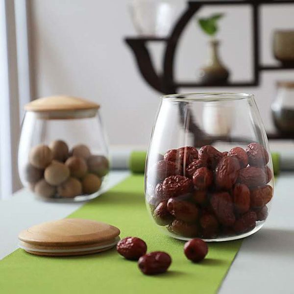 OEM Size Borosilicate Glass Airtight Container Storage Jars For Coffee Bean 400ML 800ML
