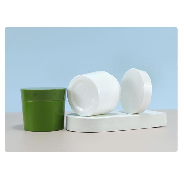 Autres produits cosmétiques 100 ml 200 ml capacité personnalisée Bouteille ronde en plastique de crème cosmétique avec remplissage répétable et bouchon en plastique