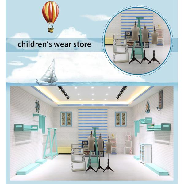Eco Friendly Kids Store Display Childrens Wooden Clothes Rack For Decoration