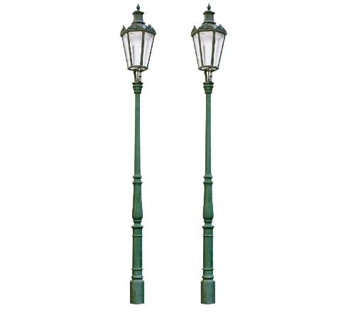 Pólus de luz de ferro fundido de estilo europeu