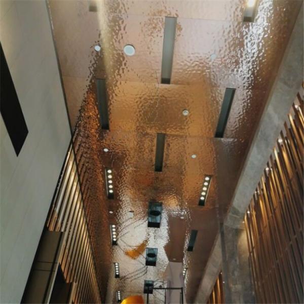 water wave bright finish stainless steel sheet gold color for ceiling decorative panel